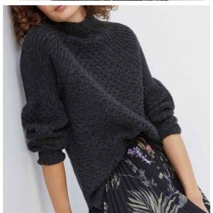 By Anthropologie Bia Mochneck pullover carbon grey sweater.